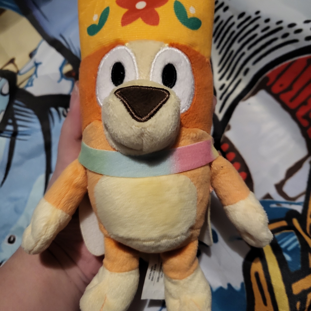 Orange Queen Bingo Bluey Plush Stuffed Animal Toy